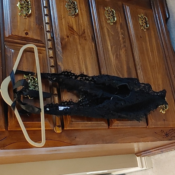 NWT Victoria Secret Bluebella Natalia Sheer Black Lace Thong Bodysuit - Picture 6 of 15